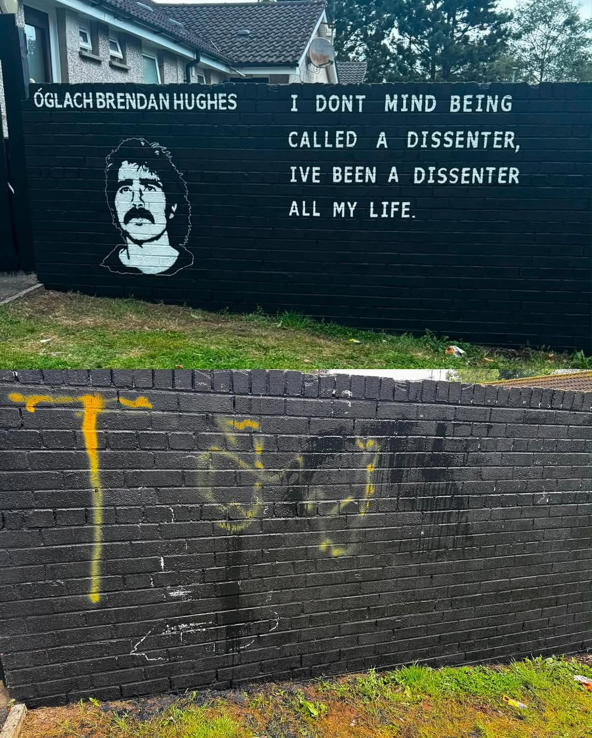 Socialist Republicans Condemn Defacement Of Brendan Hughes Mural By West Belfast Sinn Féin