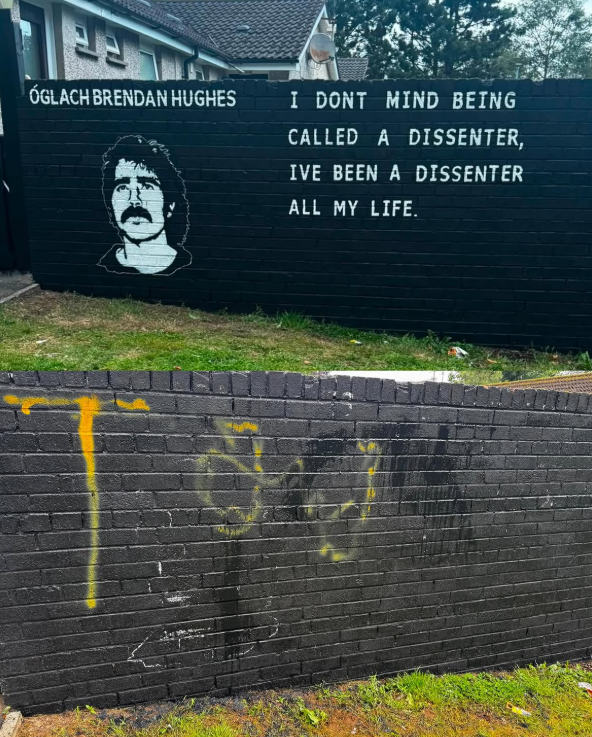 Socialist Republicans Condemn Defacement Of Brendan Hughes Mural By West Belfast Sinn Féin