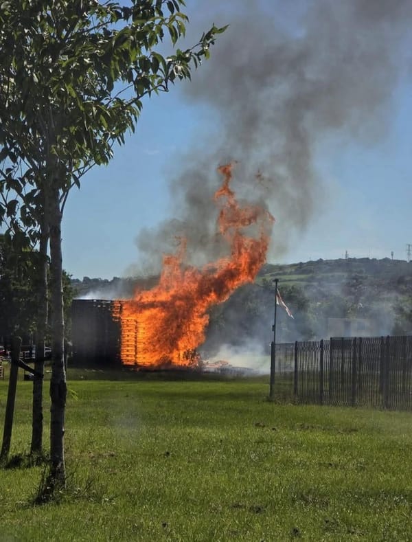 Loyalist Bonfire Destroyed By Socialist Republican Youth Drone Attack