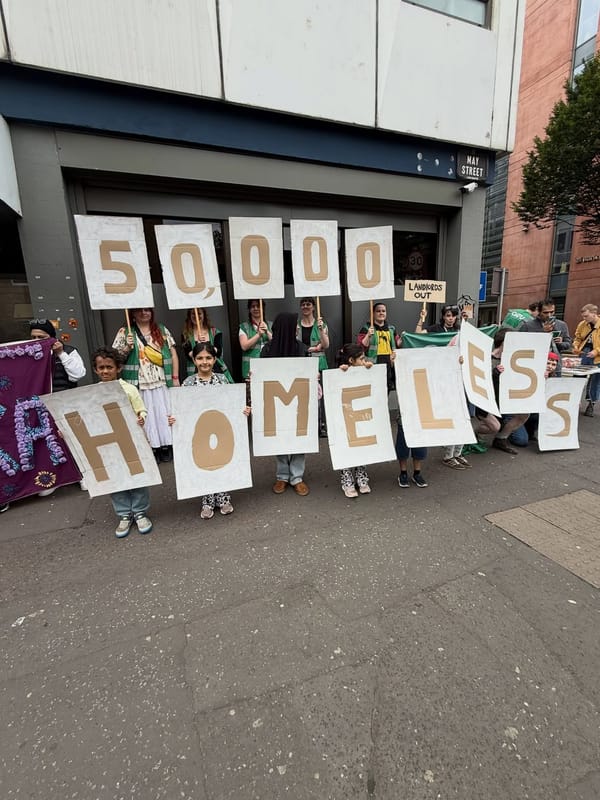 Housing Protest Held As 50,000 Homeless In Belfast
