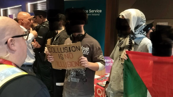 Protesters Disrupt PSNI Recruitment at Queen’s Fresher’s Fair
