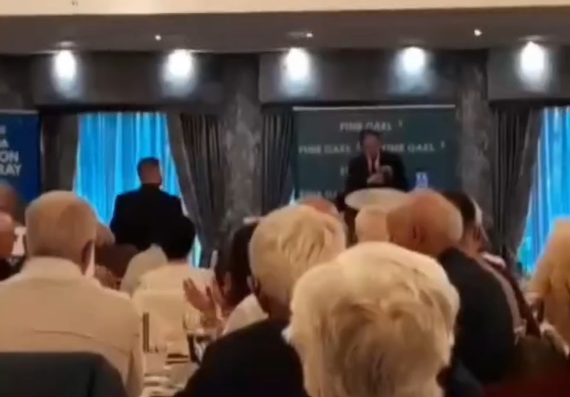 Simon Harris' Fancy Fine Gael Business Meeting Disrupted