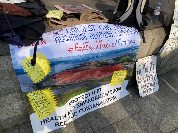 Protest at Four Courts Challenges Proposed Aughinish Alumina Expansion